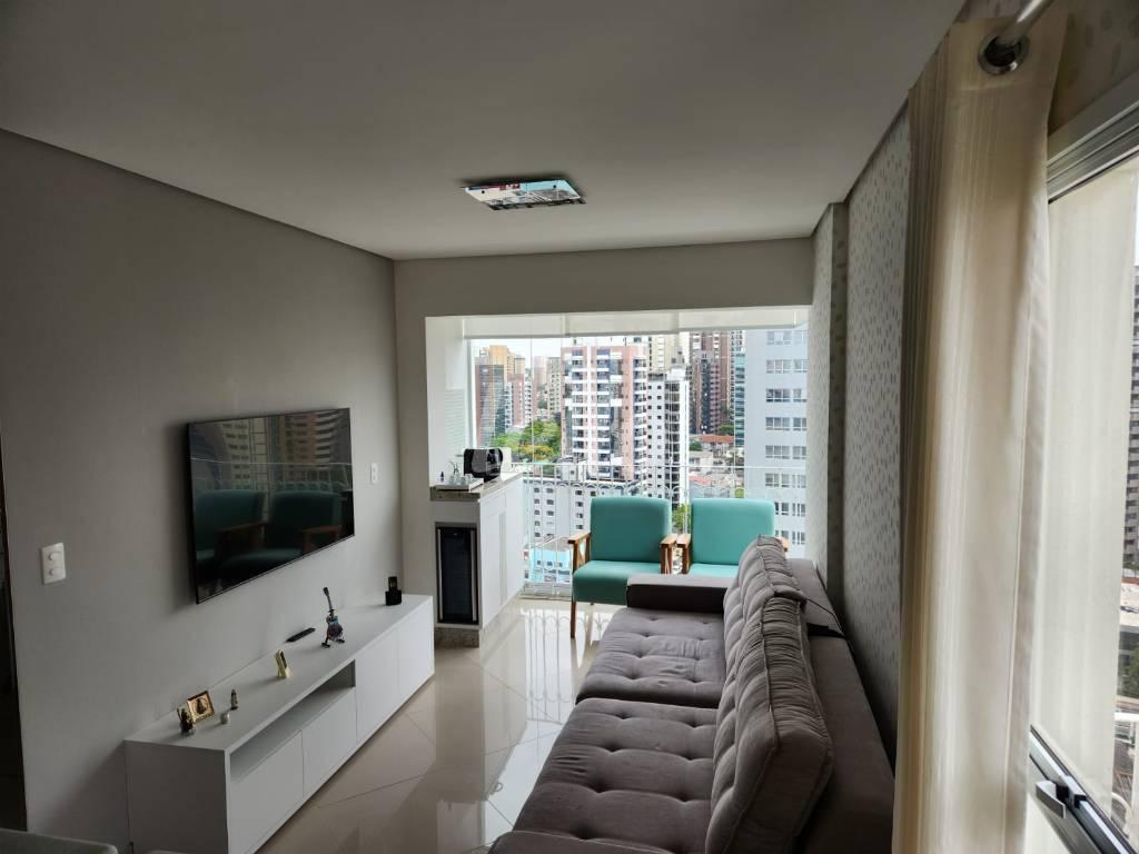 SALA de Apartamento à venda, Padrão com 80 m², 3 quartos e 2 vagas em Jardim - Santo André