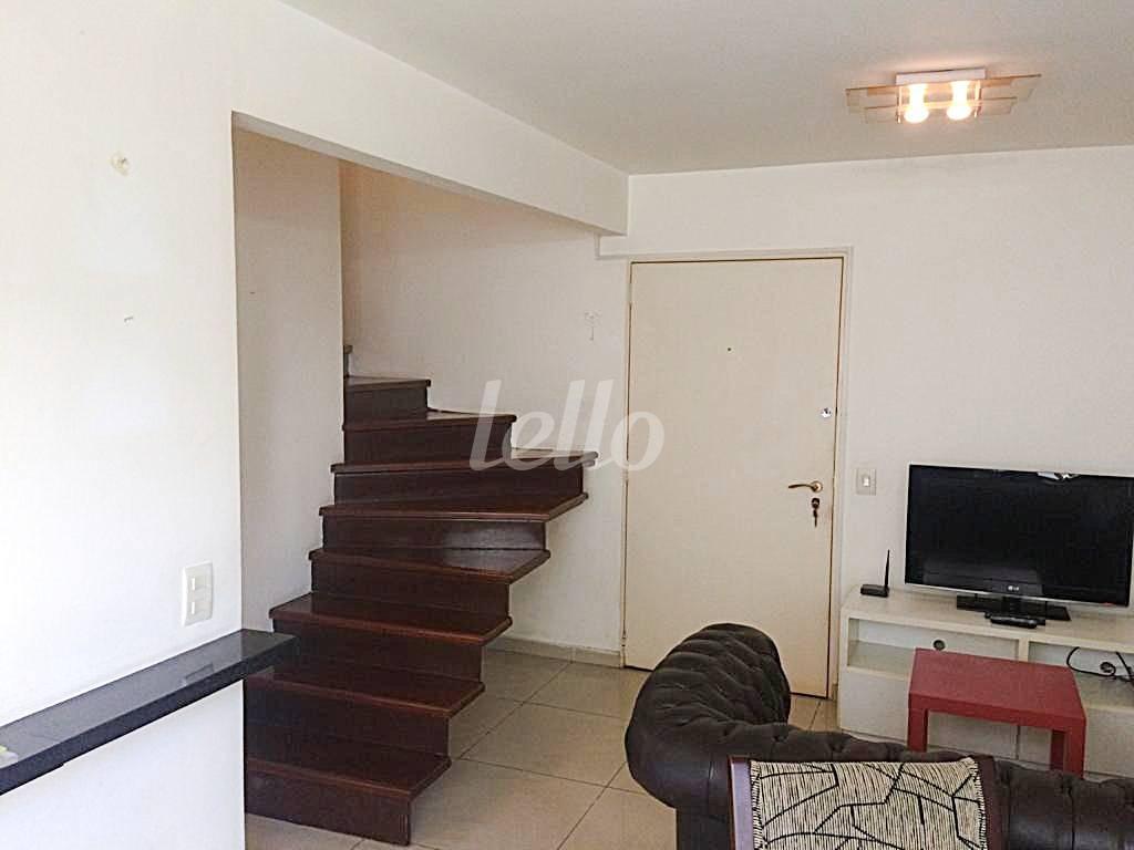 SALA de Apartamento para alugar, Duplex com 50 m², 1 quarto e 1 vaga em Brooklin Paulista - São Paulo