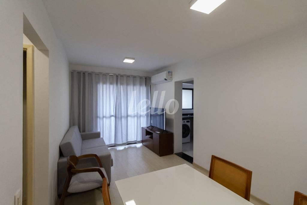 SALA de Apartamento para alugar, Padrão com 45 m², 1 quarto e 1 vaga em Jardim Paulista - São Paulo