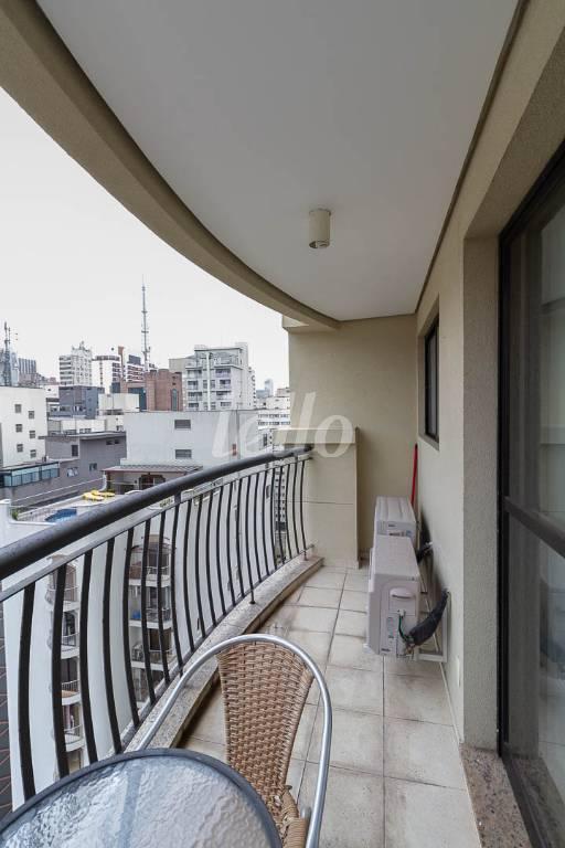 SACADA de Apartamento para alugar, Padrão com 45 m², 1 quarto e 1 vaga em Jardim Paulista - São Paulo