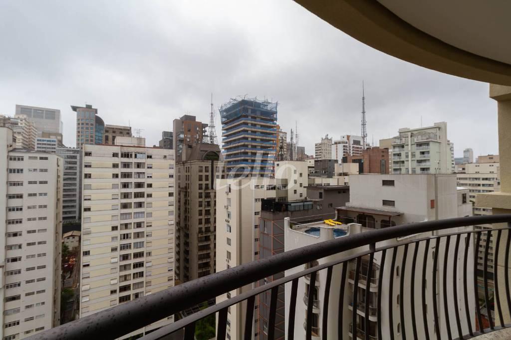 SACADA de Apartamento para alugar, Padrão com 45 m², 1 quarto e 1 vaga em Jardim Paulista - São Paulo