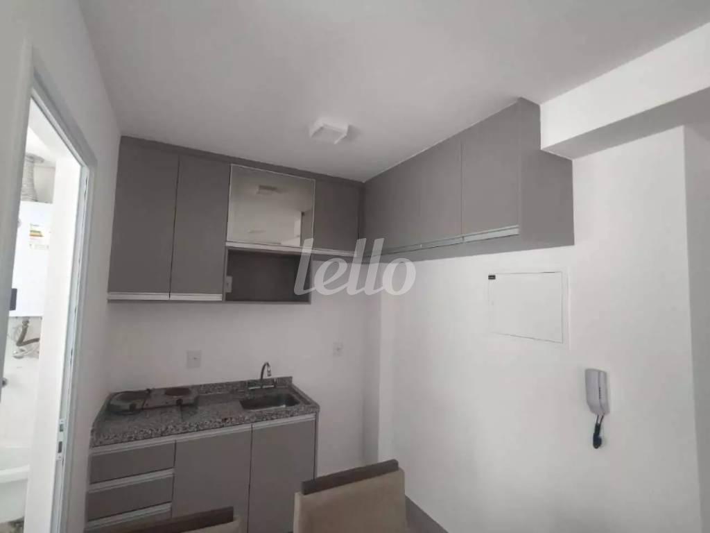COZINHA de Apartamento para alugar, Padrão com 34 m², 1 quarto e 1 vaga em Jd. Nossa Sra. Aparecida - São Paulo