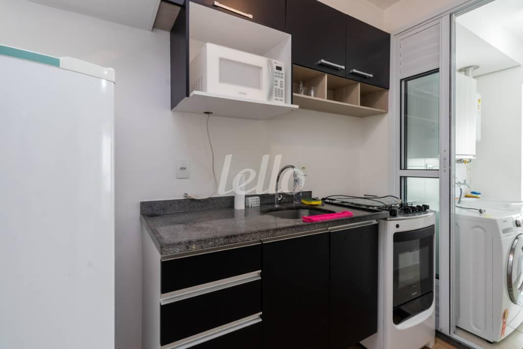 COZINHA de Apartamento para alugar, Padrão com 37 m², 1 quarto e 1 vaga em Bela Vista - São Paulo