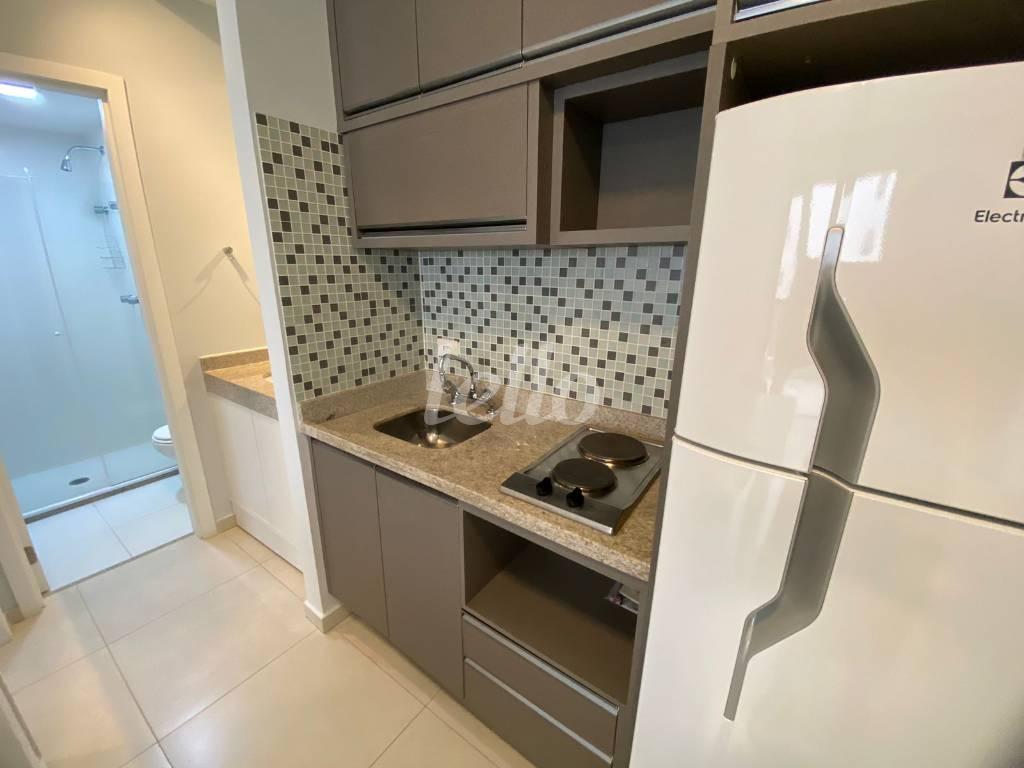 COZINHA de Apartamento para alugar, Padrão com 38 m², 1 quarto e 1 vaga em Bela Vista - São Paulo