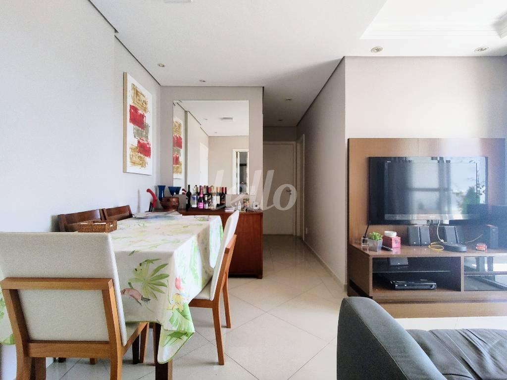 LIVING de Apartamento à venda, Padrão com 55 m², 2 quartos e 2 vagas em Vila Bertioga - São Paulo
