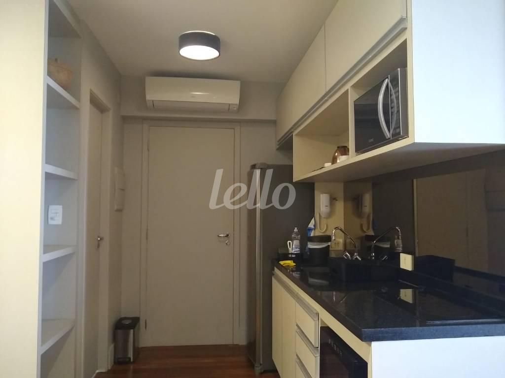 COZINHA de Apartamento para alugar, Studio com 32 m², 1 quarto e 1 vaga em Jardim Paulista - São Paulo
