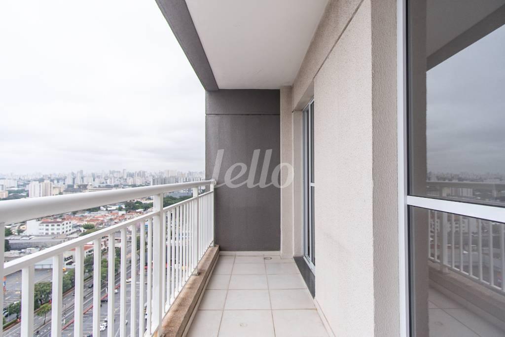 SACADA de Apartamento para alugar, Padrão com 40 m², 1 quarto e 1 vaga em Mooca - São Paulo