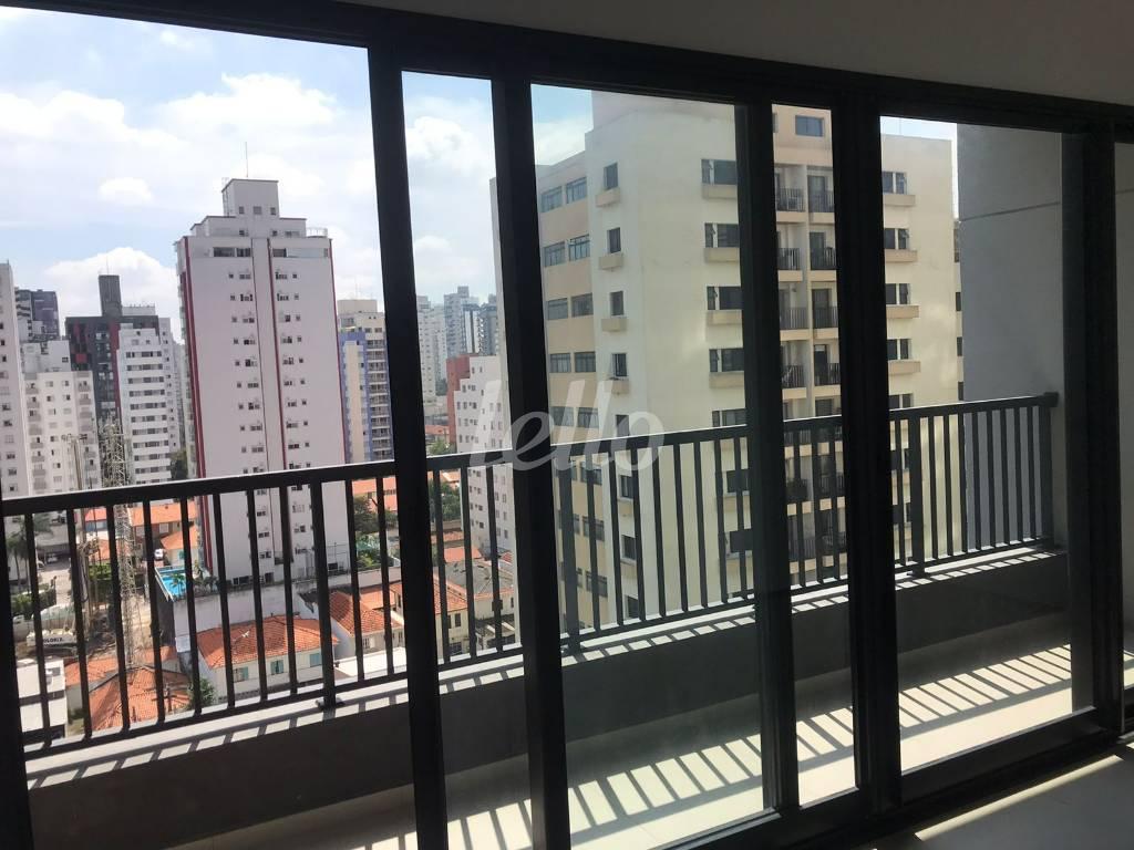 VARANDA de Apartamento à venda, Studio com 27 m², 1 quarto e 1 vaga em Vila Olímpia - São Paulo