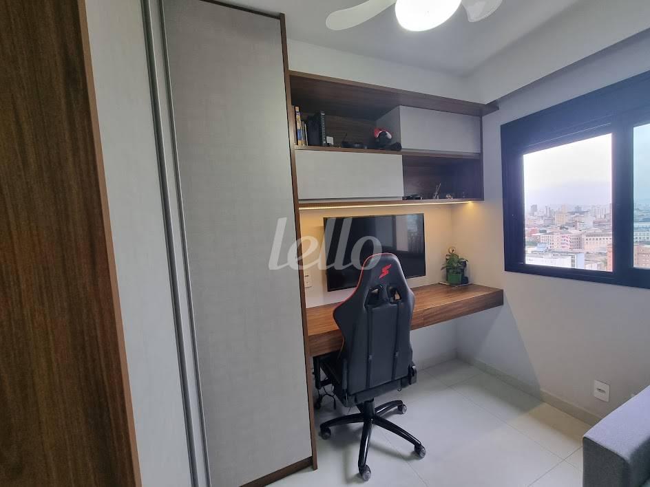 DORMITÓRIO de Apartamento à venda, Padrão com 57 m², 2 quartos e 1 vaga em Brás - São Paulo