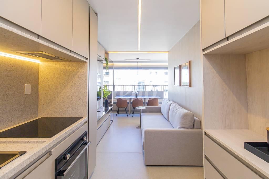 COZINHA de Apartamento para alugar, Padrão com 44 m², 1 quarto e 1 vaga em Paraíso - São Paulo