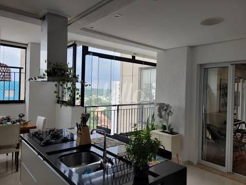 VARANDA de Apartamento à venda, cobertura - Padrão com 131 m², 3 quartos e 3 vagas em Vila Santa Catarina - São Paulo