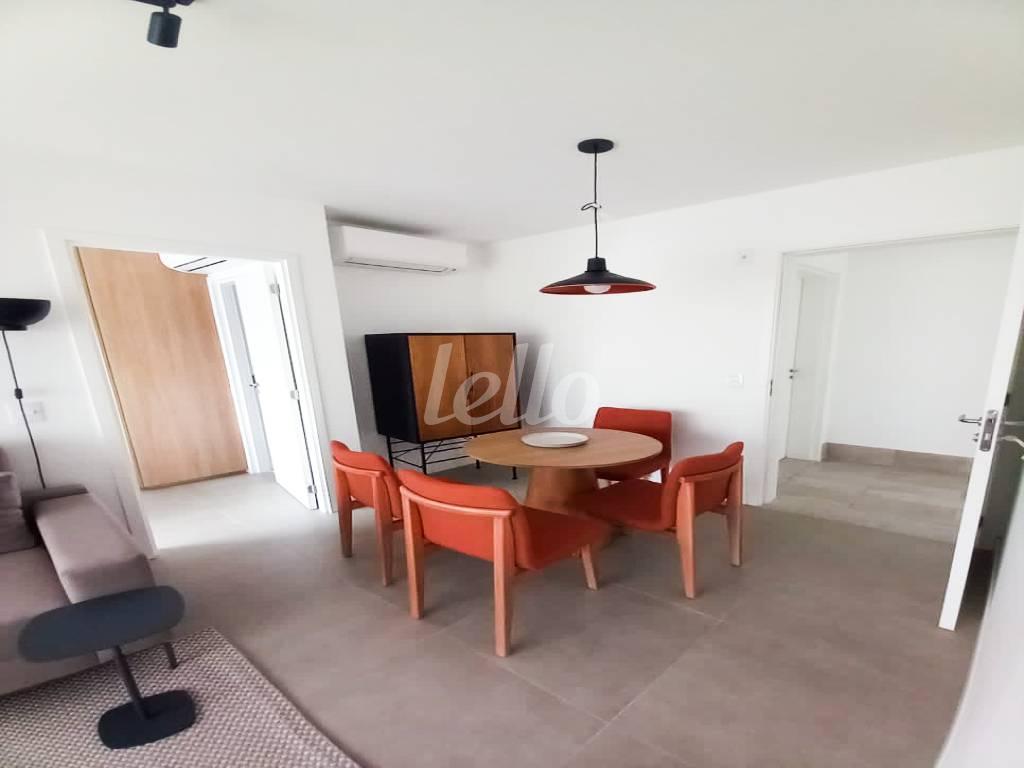 SALA de Apartamento para alugar, Padrão com 48 m², 1 quarto e 1 vaga em Pinheiros - São Paulo