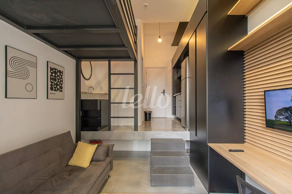 DORMITORIO de Apartamento à venda, Padrão com 25 m², 1 quarto e em Vila Mariana - São Paulo