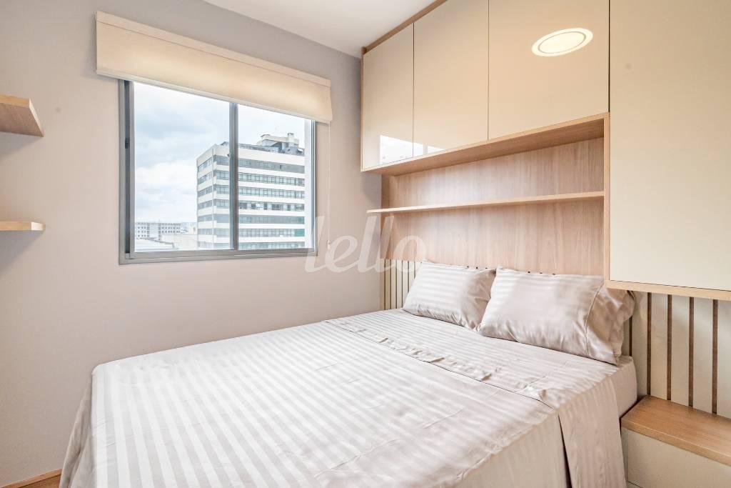DORMITORIO de Apartamento para alugar, Padrão com 30 m², 1 quarto e em Várzea da Barra Funda - São Paulo