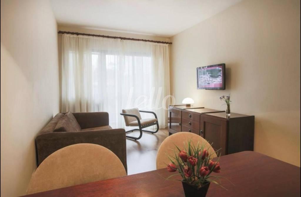 SALA de Apartamento à venda, Flat com 52 m², 1 quarto e 1 vaga em Centro - São Bernardo do Campo