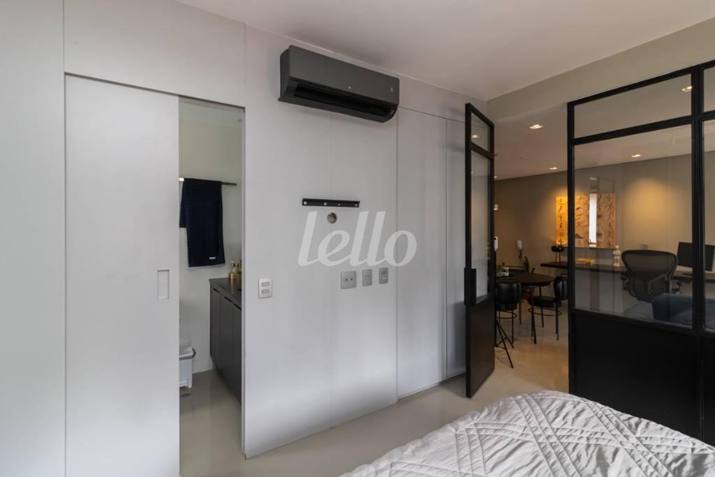 SUÍTE de Apartamento para alugar, Padrão com 58 m², 1 quarto e 1 vaga em Pinheiros - São Paulo