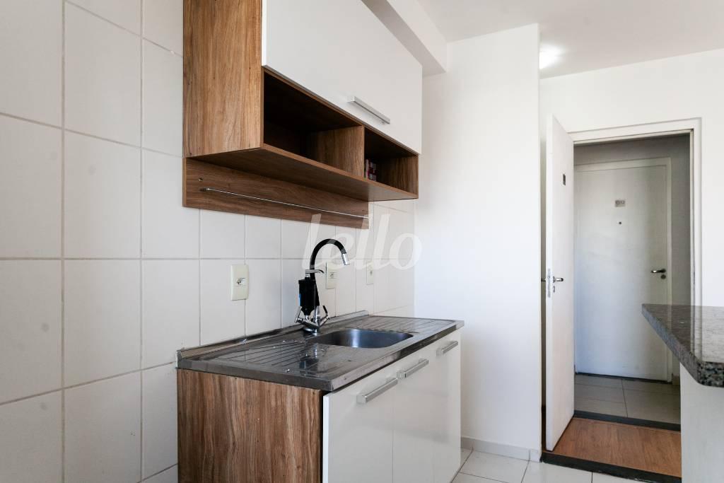 COZINHA de Apartamento para alugar, Padrão com 33 m², 1 quarto e em Cambuci - São Paulo