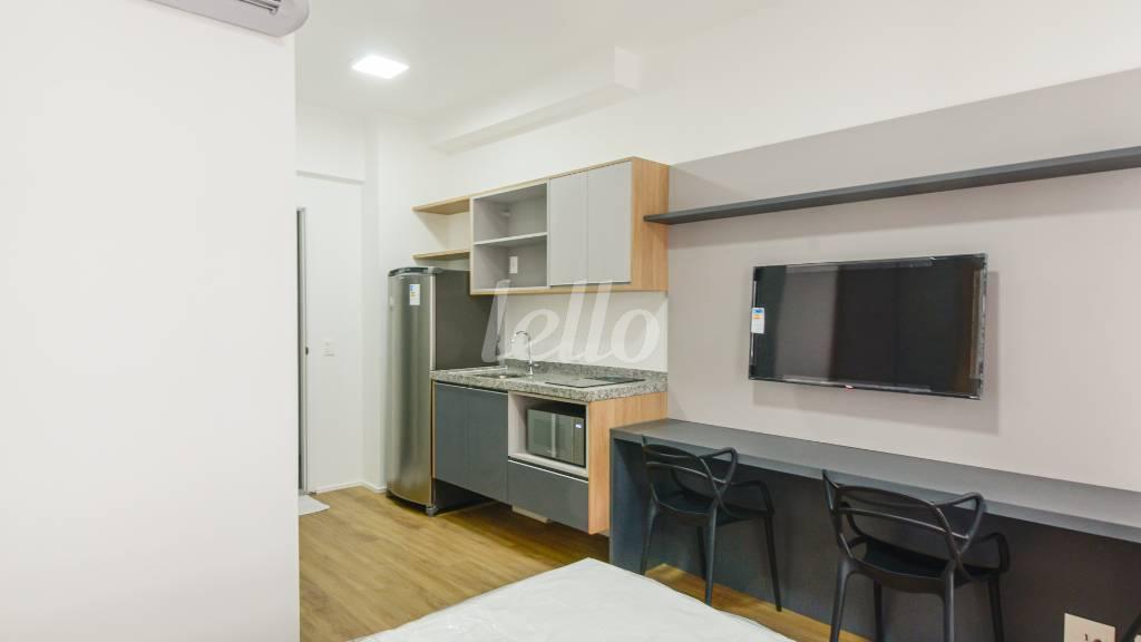 DORMITORIO de Apartamento para alugar, Padrão com 25 m², 1 quarto e em Vila Mariana - São Paulo