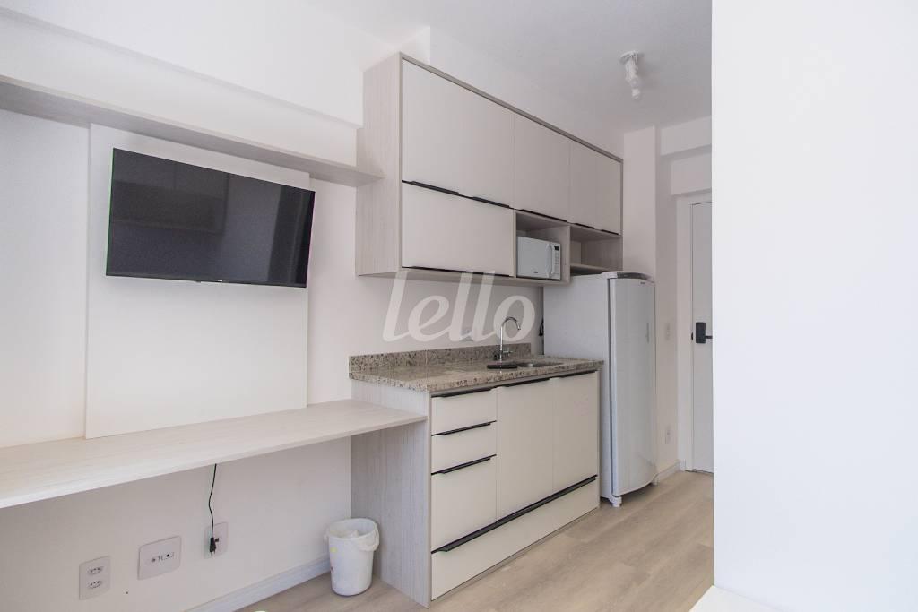 COZINHA de Apartamento para alugar, Flat com 16 m², 1 quarto e em Santa Efigenia - São Paulo