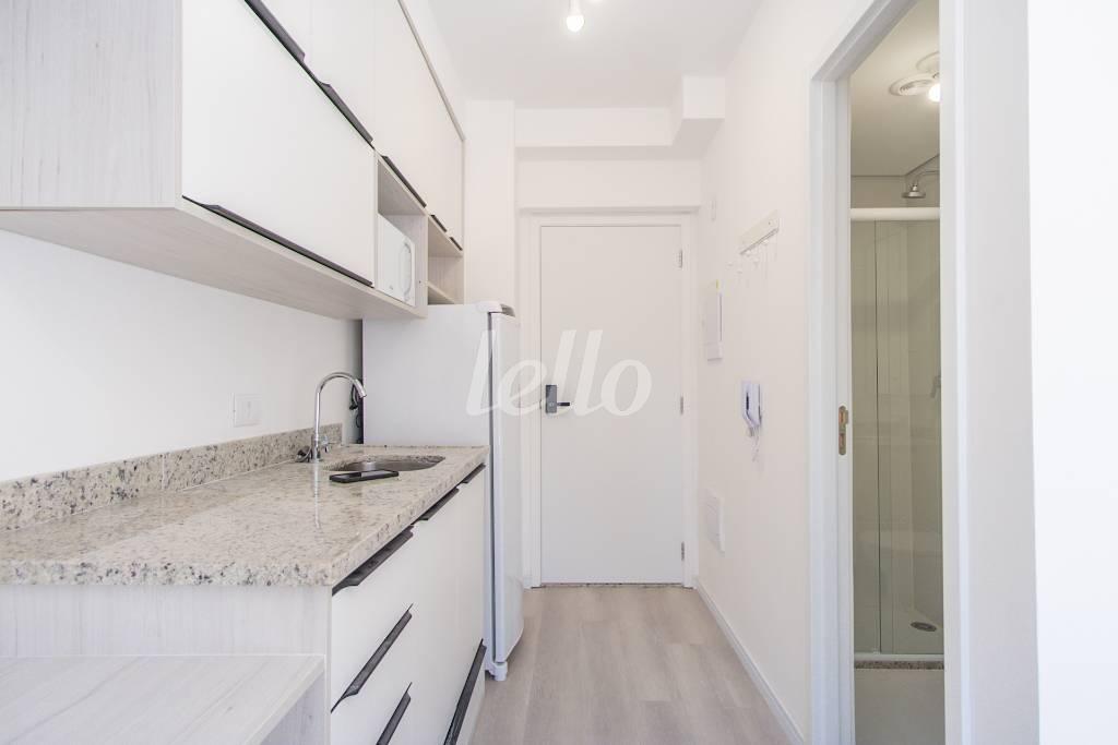 COZINHA de Apartamento para alugar, Flat com 16 m², 1 quarto e em Santa Efigenia - São Paulo