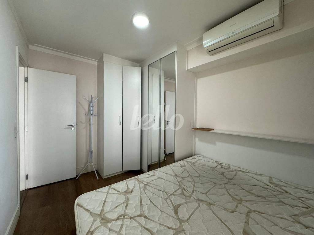 DORMITORIO de Apartamento para alugar, Studio com 52 m², 1 quarto e 1 vaga em Vila Regente Feijó - São Paulo
