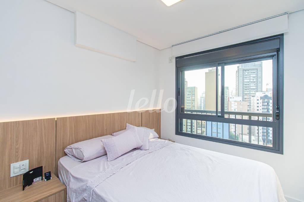 DORMITORIO de Apartamento para alugar, Padrão com 44 m², 1 quarto e 1 vaga em Vila Mariana - São Paulo