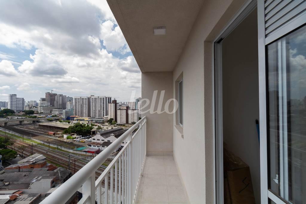 SACADA de Apartamento para alugar, Padrão com 30 m², 1 quarto e em Belenzinho - São Paulo