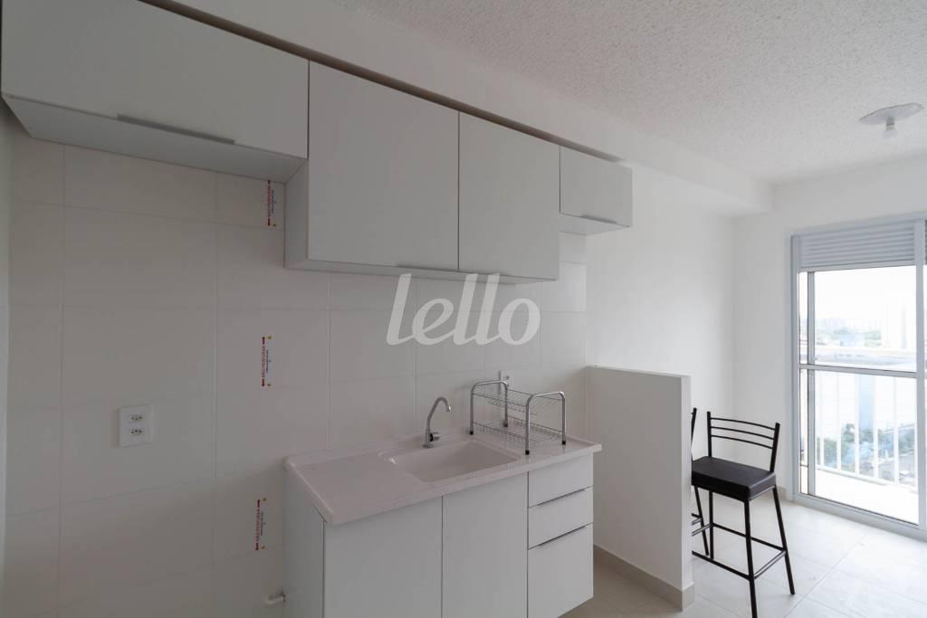 COZINHA de Apartamento para alugar, Padrão com 30 m², 1 quarto e em Belenzinho - São Paulo