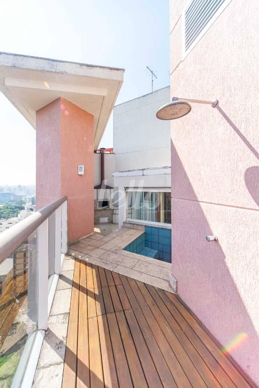 ÁREA EXTERNA DA COBERTURA de Apartamento à venda, cobertura - Padrão com 128 m², 1 quarto e 2 vagas em Jardim - Santo André
