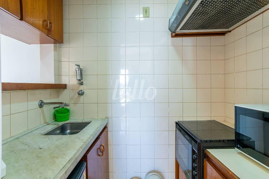 COZINHA de Apartamento para alugar, Flat com 35 m², 1 quarto e 1 vaga em Morro dos Ingleses - São Paulo