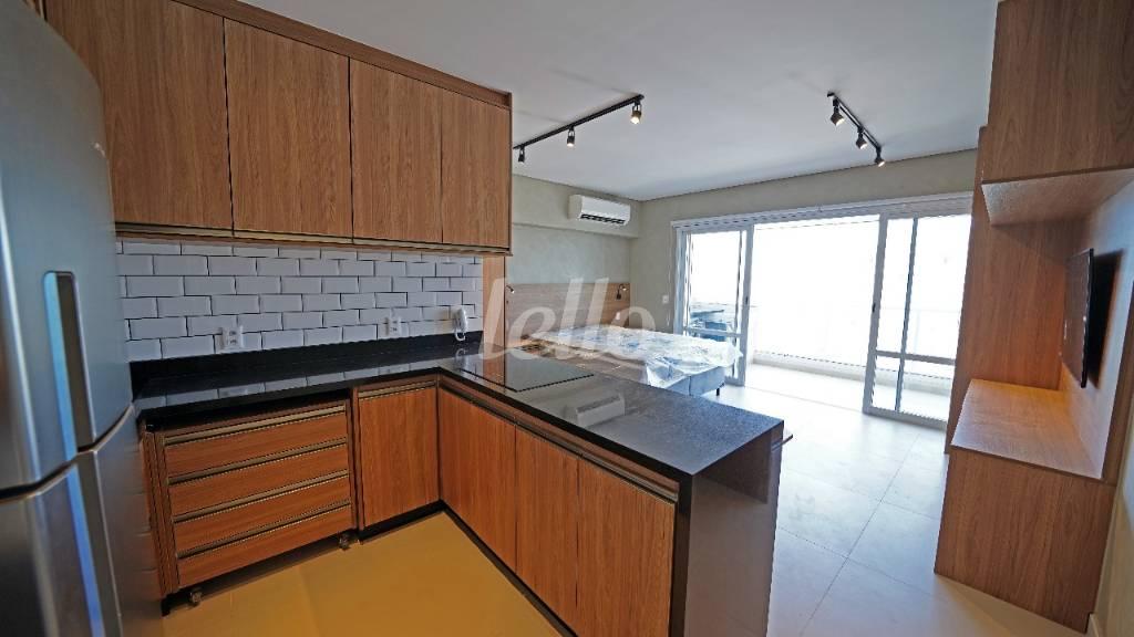 COZINHA de Apartamento à venda, Studio com 42 m², 1 quarto e 1 vaga em Campo Belo - São Paulo