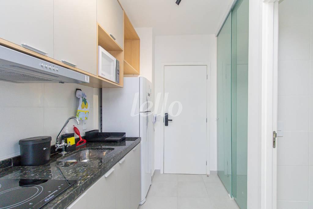 COZINHA de Apartamento para alugar, Studio com 24 m², 1 quarto e em Vila Olímpia - São Paulo