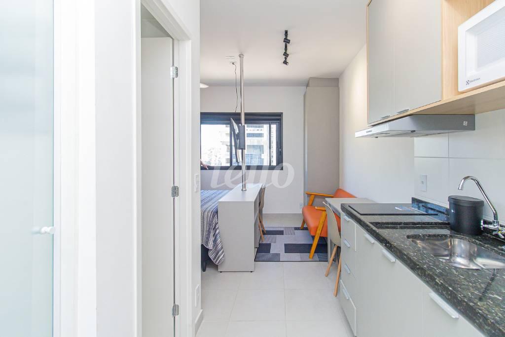 COZINHA de Apartamento para alugar, Studio com 24 m², 1 quarto e em Vila Olímpia - São Paulo