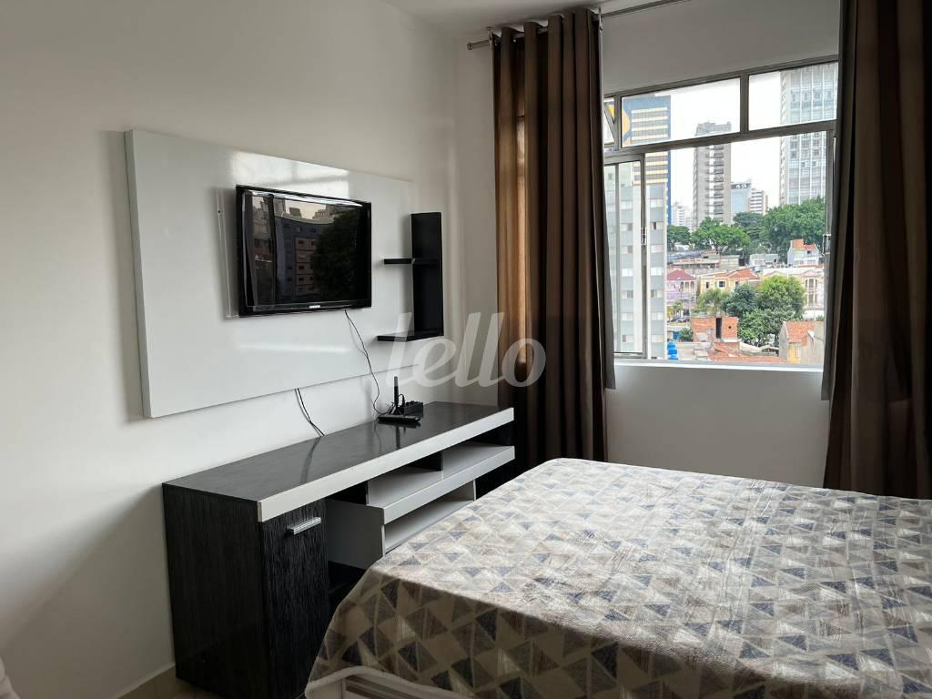 DORMITORIO de Apartamento para alugar, Padrão com 33 m², 1 quarto e em Bela Vista - São Paulo