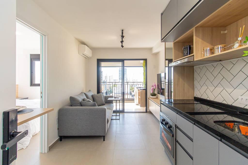 SALA de Apartamento para alugar, Padrão com 35 m², 1 quarto e em Mirandopolis - São Paulo