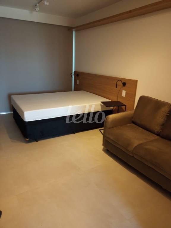 DORMITORIO de Apartamento para alugar, Padrão com 33 m², 1 quarto e em Vila Cordeiro - São Paulo