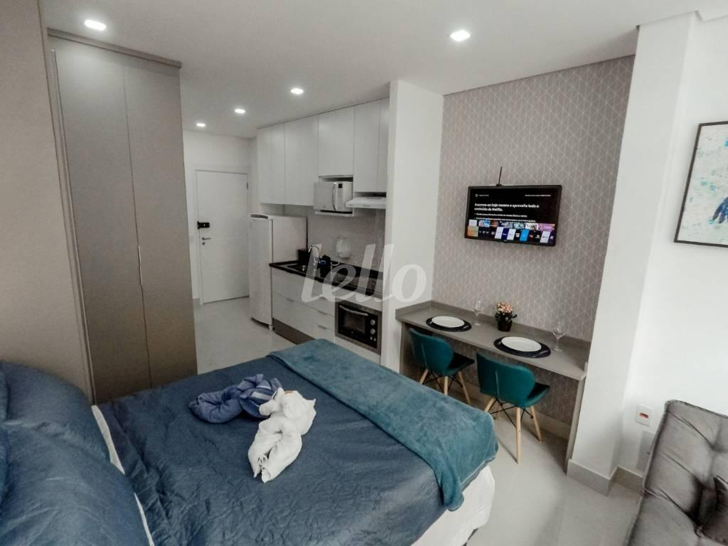 DORMITÓRIO de Apartamento à venda, Studio com 26 m², 1 quarto e em Vila Clementino - São Paulo