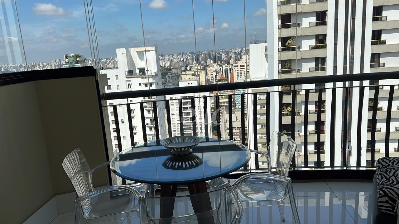 SACADA de Apartamento para alugar, Padrão com 104 m², 2 quartos e 2 vagas em Jardim Paulista - São Paulo