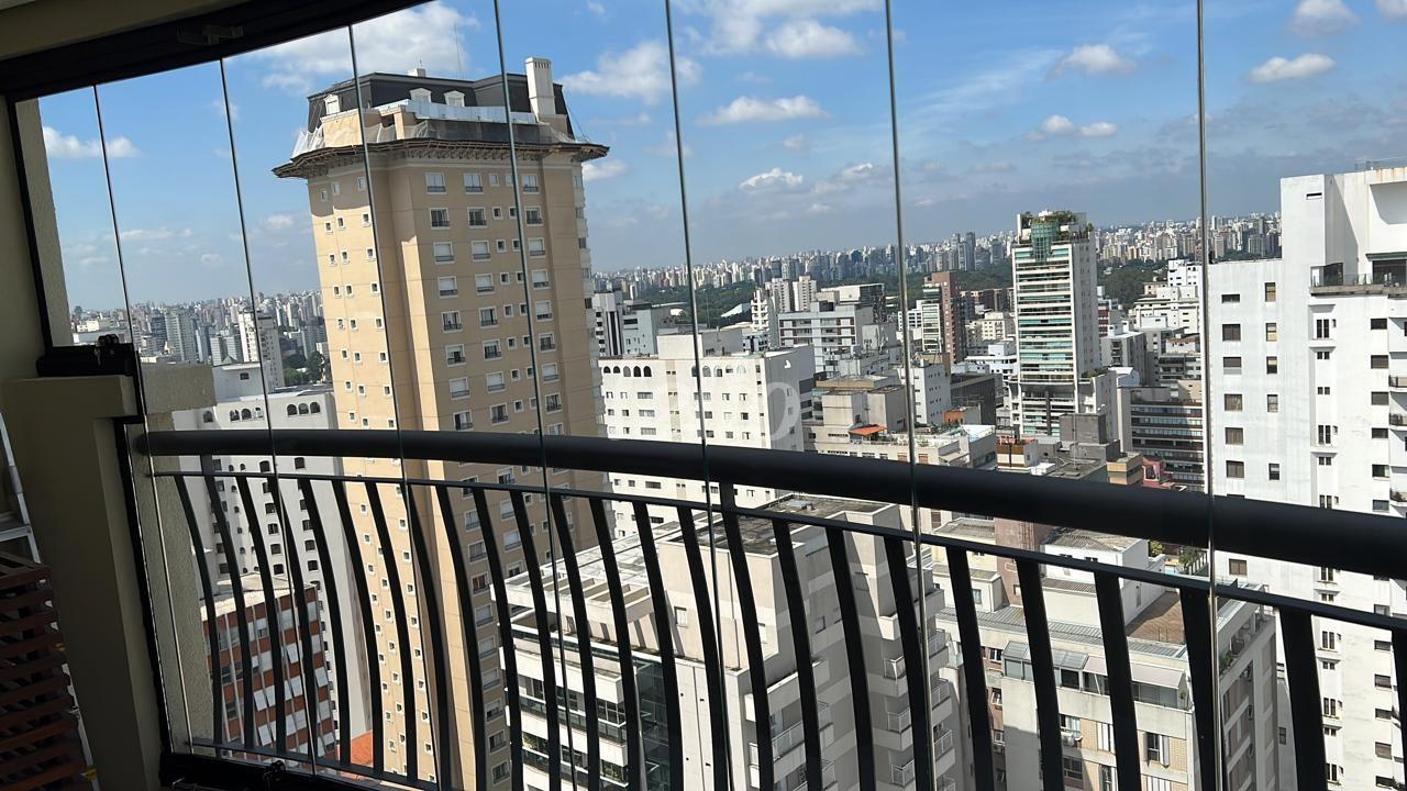 SACADA de Apartamento para alugar, Padrão com 104 m², 2 quartos e 2 vagas em Jardim Paulista - São Paulo