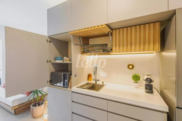 COZINHA de Apartamento à venda, Studio com 31 m², 1 quarto e em Pinheiros - São Paulo