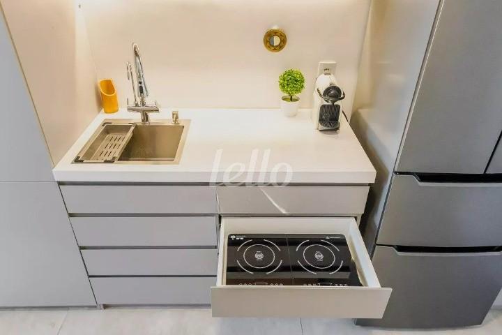 COZINHA de Apartamento à venda, Studio com 31 m², 1 quarto e em Pinheiros - São Paulo