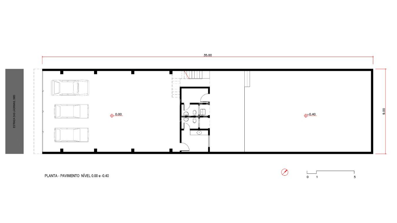 PLANTA de Galpão/Armazém à venda, Padrão com 474 m², e em São João Clímaco - São Paulo