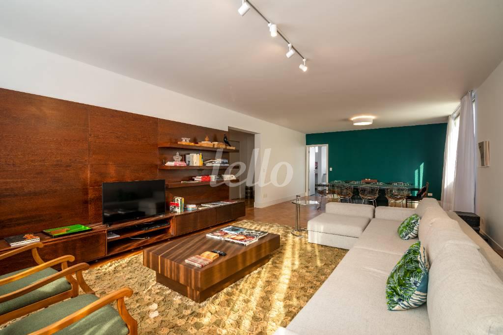 SALA de Apartamento para alugar, Padrão com 207 m², 3 quartos e 1 vaga em Jardim Paulista - São Paulo