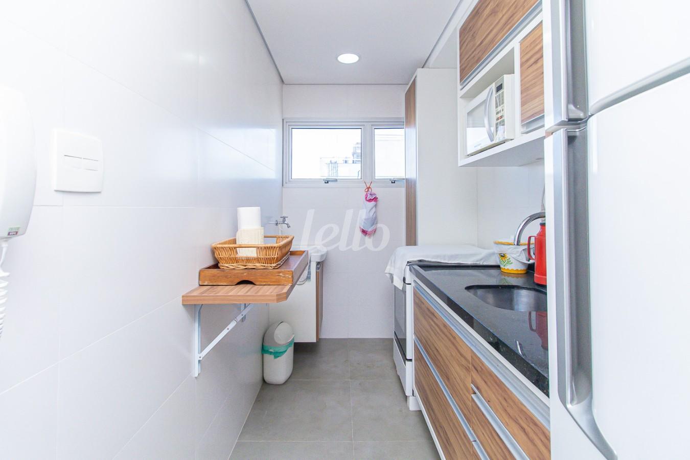 COZINHA de Apartamento para alugar, Padrão com 40 m², 1 quarto e 1 vaga em Vila Clementino - São Paulo